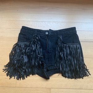 Carmar Denim Fringe Shorts